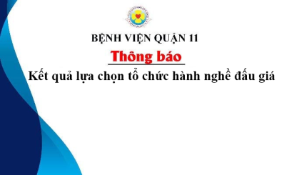 Thông báo kết quả lựa chọn tổ chức hành nghề đấu giá